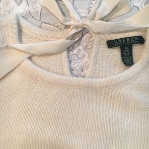 Ralph Lauren sweater with key hole bow in the back